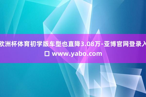 欧洲杯体育初学版车型也直降3.08万-亚博官网登录入口 www.yabo.com