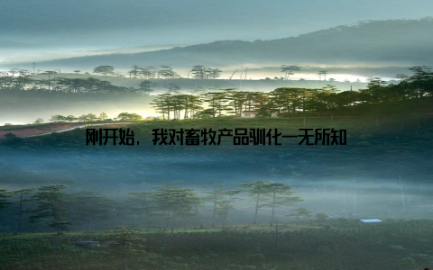 刚开始, 我对畜牧产品驯化一无所知