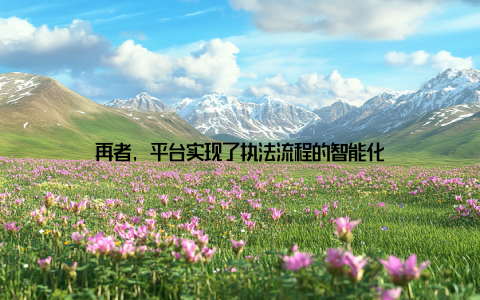 再者, 平台实现了执法流程的智能化