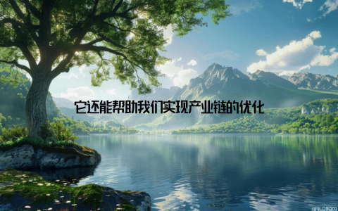 它还能帮助我们实现产业链的优化