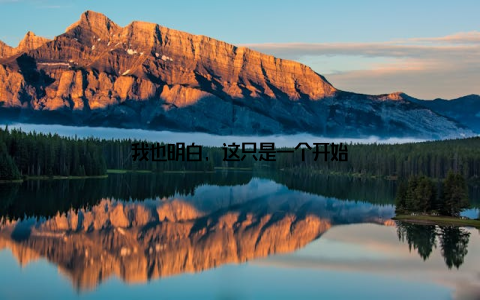 我也明白, 这只是一个开始