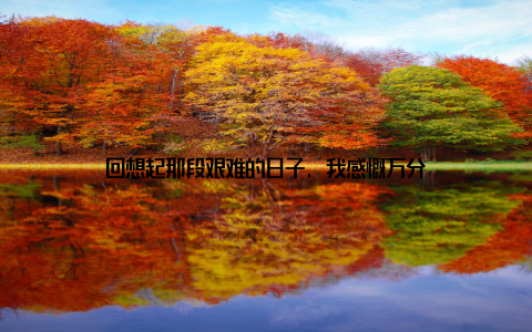 回想起那段艰难的日子, 我感慨万分