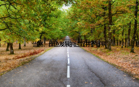 当然, 绿色发展的过程并不容易