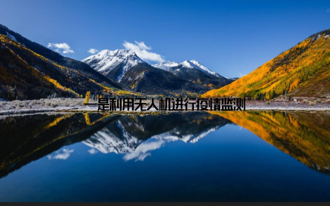 一是利用无人机进行疫情监测