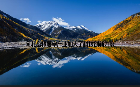 河北畜牧屠宰产业加大了科技创新力度