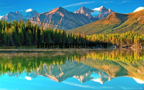 科技进步是畜牧业发展的关键