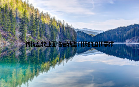 传统畜牧业面临着转型升级的迫切需求