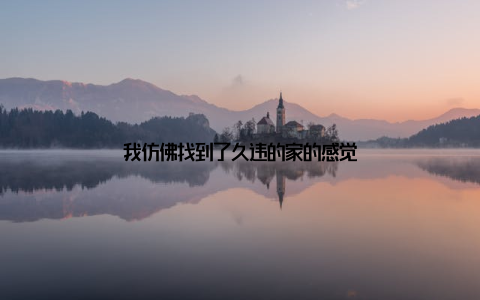 我仿佛找到了久违的家的感觉