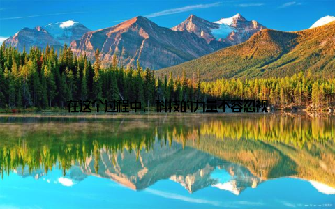 在这个过程中, 科技的力量不容忽视