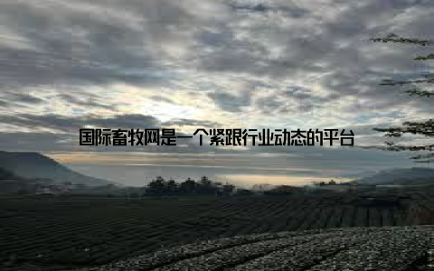 国际畜牧网是一个紧跟行业动态的平台