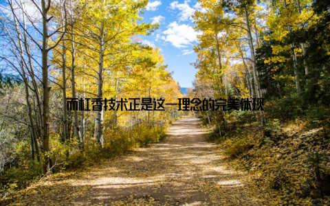 而杠香技术正是这一理念的完美体现