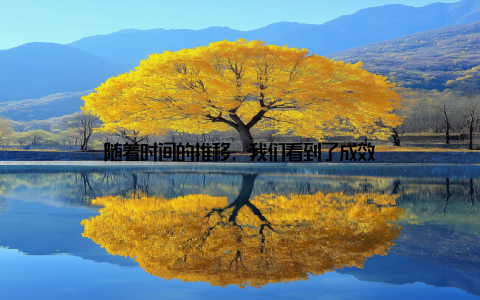 随着时间的推移, 我们看到了成效