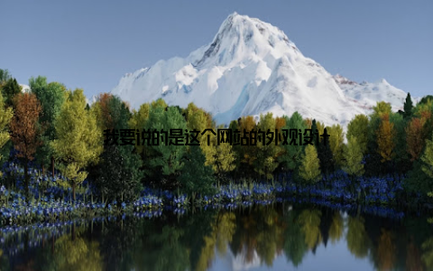 我要说的是这个网站的外观设计