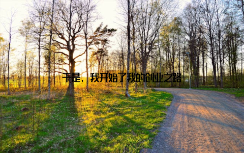于是, 我开始了我的创业之路